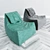 Saba Valentine: Chic and Compact Seating 3D model small image 1