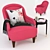 Kate Spade Drake Accent Chair 3D model small image 1