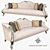 Elegant Grand Cru Sofa 3D model small image 1
