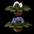 Elegant Violet Pot Plants 3D model small image 1