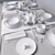 Tasteful Tognana Algarve Beige Tableware 3D model small image 3