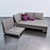 Vento Corner Sofa Bed: Stylish Transformation & Functional Design 3D model small image 2