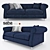 Opium Two-Seater Sofa by Saba 3D model small image 1