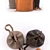Elegant Leather Drawstring Bag 3D model small image 2
