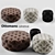 Modern Cylindrical Ottoman Set 3D model small image 1