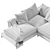 FLEXFORM LONG ISLAND 2 | Stylish Corner & 2-Seater Sofas 3D model small image 3