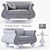 Italian Chic Armchair Set 3D model small image 1