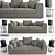 Fendi Prestige Sofa: Exquisite Elegance 3D model small image 1