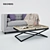 Industrial White Sofa + Table Set 3D model small image 1