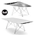 Sleek Barcelona Design Table - Loft Style 3D model small image 1