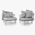 Modern Scandinavian Design Fly Chair 3D model small image 3