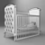 Versatile Children's Bed with Adjustable Height Orthopedic Base 3D model small image 2