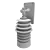 Sleek Glass Ribbed Wall Sconce 3D model small image 3