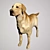 Adorable Labrador Dog Sculpture 3D model small image 1