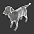 Adorable Labrador Dog Sculpture 3D model small image 3