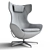 Luxurious Leolux Caruzzo Lounge Chair 3D model small image 3