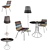 Rosarito Chair and Ktribe F3 Outdoor Lamp Set 3D model small image 1