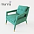 Cozy Charm: Munna CHANTAL Armchair 3D model small image 1