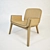 Elegant Embrace: POLTRONA FRAU Jockey Armchair 3D model small image 2