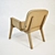 Elegant Embrace: POLTRONA FRAU Jockey Armchair 3D model small image 3