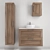 Modern Walnut Bathroom Furniture Set 3D model small image 1