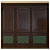 Luxury Wooden Panels with Leather 3D model small image 1