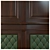 Luxury Wooden Panels with Leather 3D model small image 2