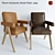 Vintage Pierre Jeanneret Senat Chair 3D model small image 1