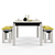 Premiere Kitchen Table & Stools Set 3D model small image 1