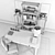 Walnut Channing Desk: Elegant & Functional 3D model small image 3