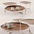 Modern 3-Piece Coffee Table Set 3D model small image 1