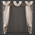 Elegant Drapes with Valance 3D model small image 1