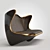 Modern Black Sofa for GRD 3D model small image 2