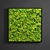 Mossy Panel: Green Square Design 3D model small image 1