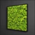 Mossy Panel: Green Square Design 3D model small image 2