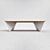 Elegant Oak & Steel Coffee Table 3D model small image 2