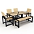 Industrial Dining Set 3D model small image 1