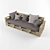 Pallet Sofa: Cushioned Comfort 3D model small image 1