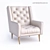 Anthropologie Premium Leather Armchair 3D model small image 1