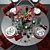 Elegant Round Table Set with Mirror 3D model small image 2