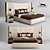 Sophisticated Jubilee Letto Bed 3D model small image 1