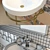 Elegant Burlington Edwardian Sink & Mirror Set with Birkenhead Faucet & Saloni Calypso Tiles 3D model small image 3