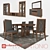 Berkenwood Antonio Dining Set - Complete Collection 3D model small image 2