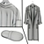 Luxury Velvet Bathrobe 3D model small image 3