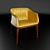 Elegant Comfort: Mivida Armchair 3D model small image 1