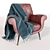 Leather Chair with Detachable Blanket 3D model small image 1