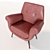 Leather Chair with Detachable Blanket 3D model small image 3