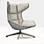 Sculptural Line Lounge Chair 3D model small image 3