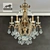 Sleek SAVOY Shasta Chandelier 3D model small image 1