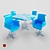 Sky Table and Chair Set 3D model small image 1
